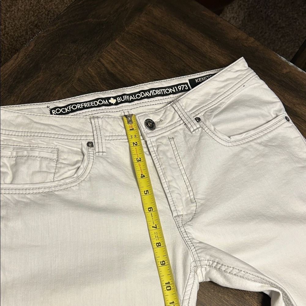 Buffalo David Bitton Men's White Kemitch Slim Boot King Fit Jean - Picture 5 of 14